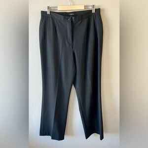Haggar Women’s Wide Leg Black Dress Pants -size 14 Petite -office noir essential